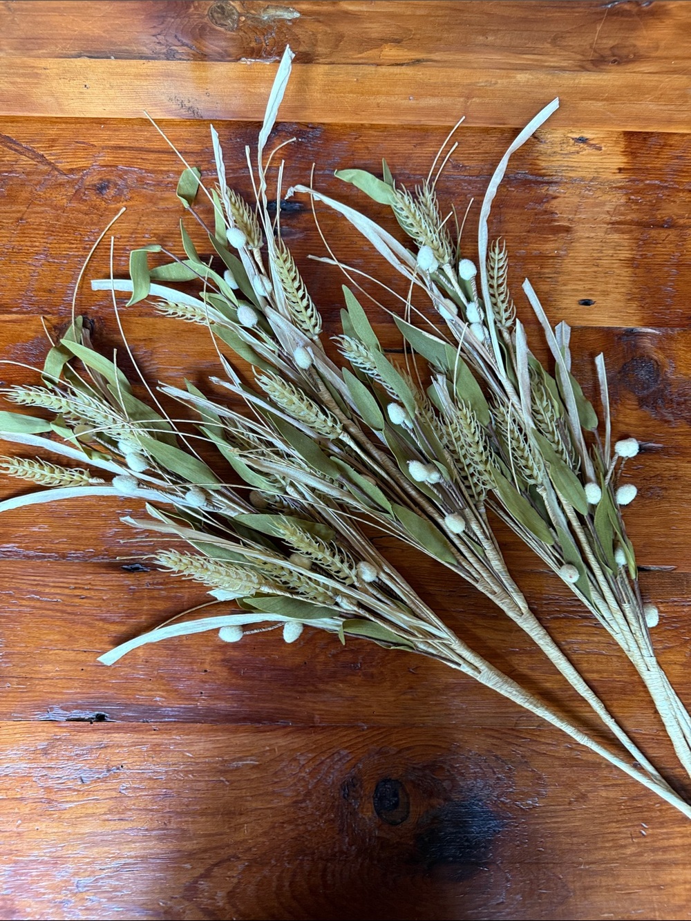 🌾 3 NWOT 32” Neutral/Green Wheat Stem Spray. Great for Fall Decor Arrangements